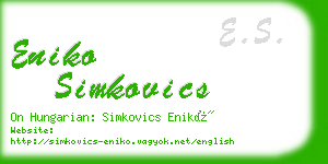 eniko simkovics business card